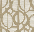 Pendelton abstract wallpaper in Oro with a matte, woven-look texture and oversized looping geometric pattern.