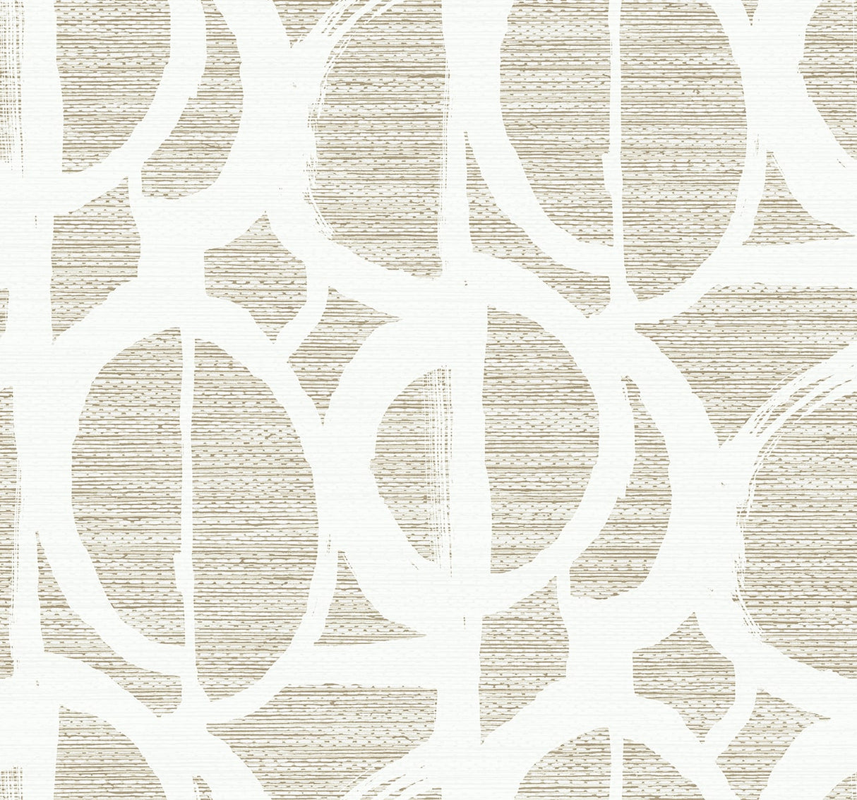 Pendelton wallpaper in Papyrus: abstract contemporary pattern in warm beige and off-white with a woven texture look.