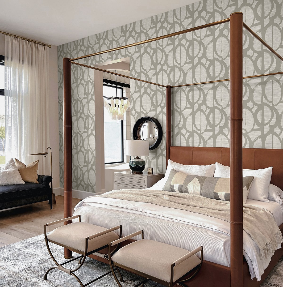 Pendelton Mist by Fibers and Threads Abstract Wallpaper – Seabrook Designs TH91708