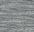 Seabrook Designs Hollinwood Weave wallpaper in Night Sky, a matte faux grasscloth weave texture in deep blue and off-white.