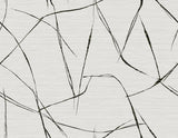 Davenport Sketch wallpaper in Black Ice featuring abstract sketch-like black lines on a light textured ground.