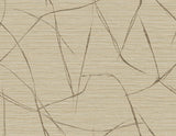 Abstract sketch line wallpaper in warm beige honeycomb tones with a matte finish.