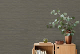 Newton Sisal Shale by Fibers and Threads Faux Grasscloth Matte Type II Vinyl Wallpaper – Seabrook Designs TH92106