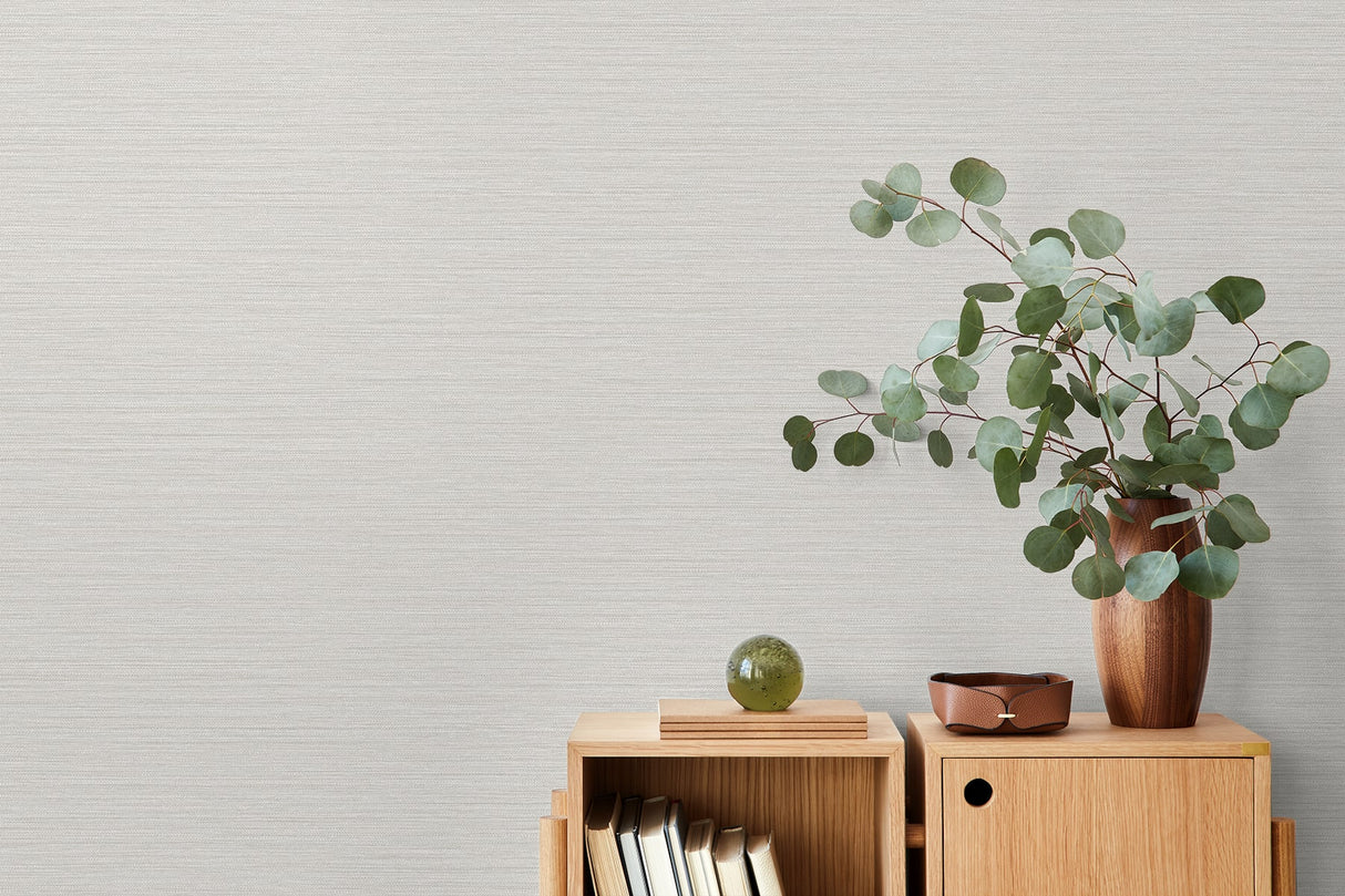 Newton Sisal Whisp by Fibers and Threads Faux Grasscloth Vinyl Wallpaper – Seabrook Designs TH92110