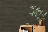 Newton Sisal Coffee by Fibers and Threads Faux Grasscloth Wallpaper – Seabrook Designs TH92116
