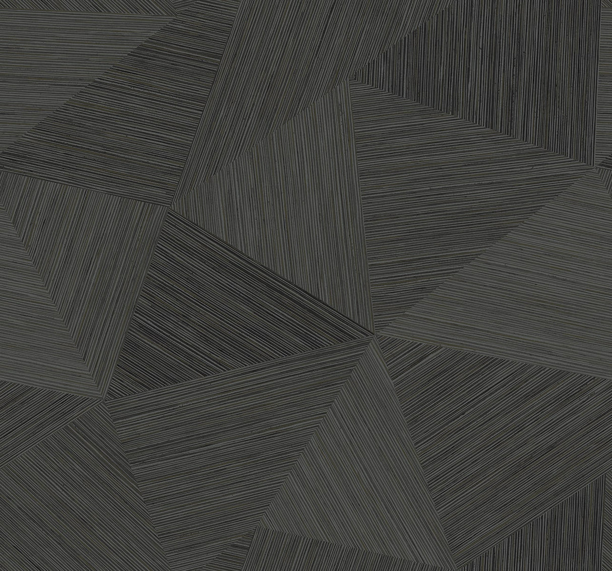 Middleton charcoal geometric vinyl wallpaper with linear faceted shapes