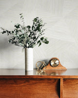 Middleton Fog by Fibers and Threads Geometric Type II Vinyl Wallpaper – Seabrook Designs TH92508