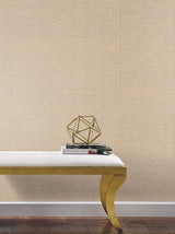 Cottage Basket Gold Metallic Wallpaper with Woven Basketweave Pattern - York TL1902