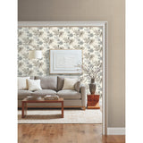 Handpainted Songbird Grey Wallpaper