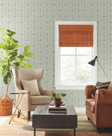 Fern Tile Green Wallpaper with Botanical Fern Tile Pattern, Prepasted Sure Strip, Modern Style - York TL1943