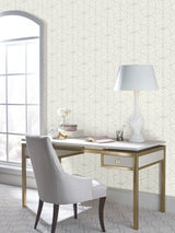 Fern Tile Light Grey Wallpaper with Botanical Fern Tile Motif - York TL1945