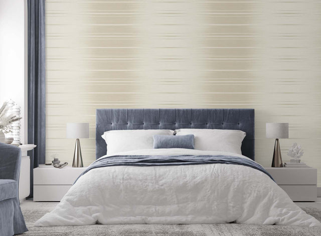Horizon Ombre Nougat by Even More Textures Ombre Stripe Wallpaper – Seabrook Designs TS80605