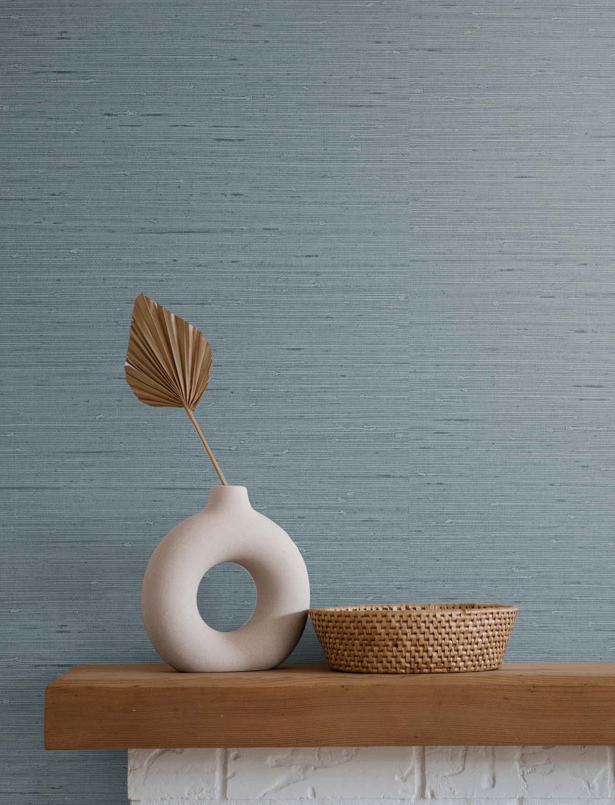 Seahaven Rushcloth Pacifico by Even More Textures Textured Vinyl Wallpaper – Seabrook Designs TS80702