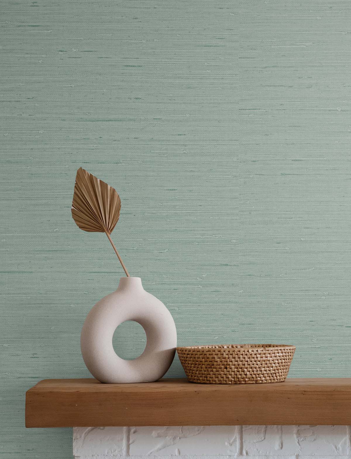 Seahaven Rushcloth Aloe by Even More Textures Textured Grasscloth Vinyl Wallpaper – Seabrook Designs TS80714