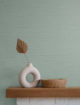 Seahaven Rushcloth Aloe by Even More Textures Textured Grasscloth Vinyl Wallpaper – Seabrook Designs TS80714
