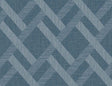 Nautica blue linen-look trellis vinyl wallpaper with satin finish
