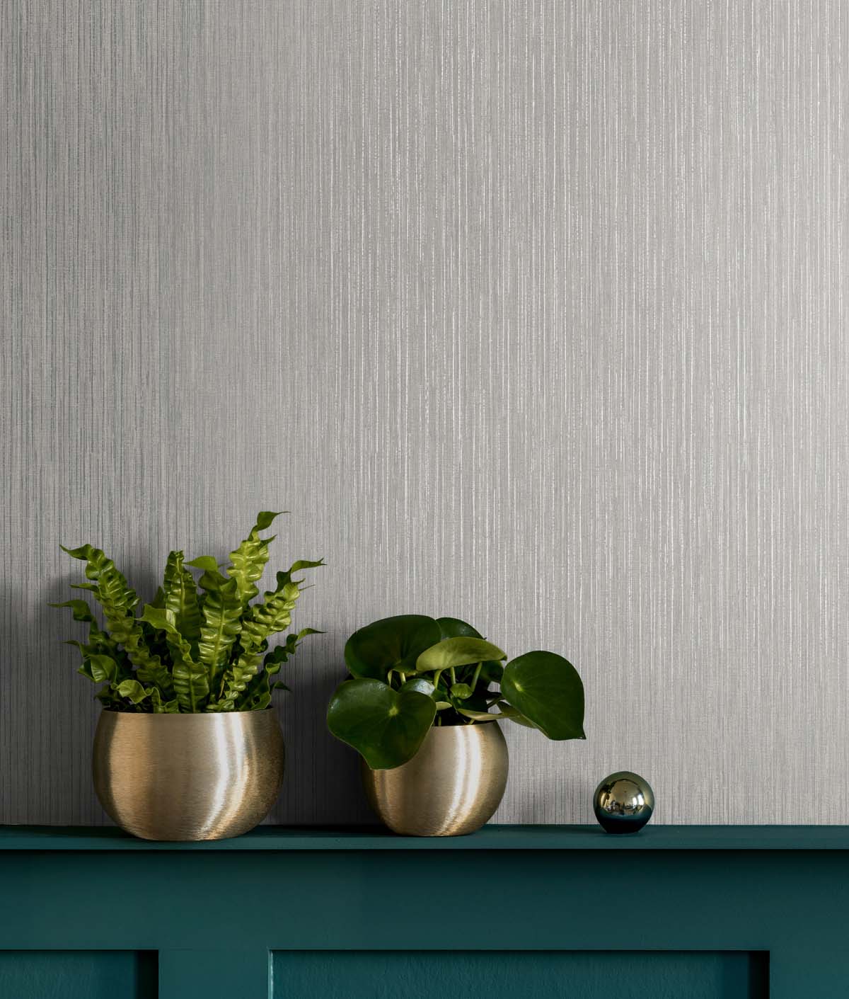 Vertical Stria Silver Birch by Seabrook Designs Metallic Stria Texture Wallpaper – Seabrook Designs TS80907