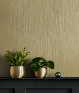 Vertical Stria Antique Gold by Even More Textures Metallic Vinyl Wallpaper – Seabrook Designs TS80915