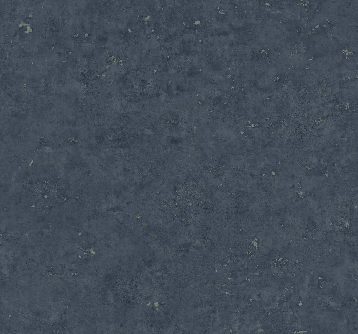 Cement Faux wallpaper in storm blue with metallic graphite, faux cement texture