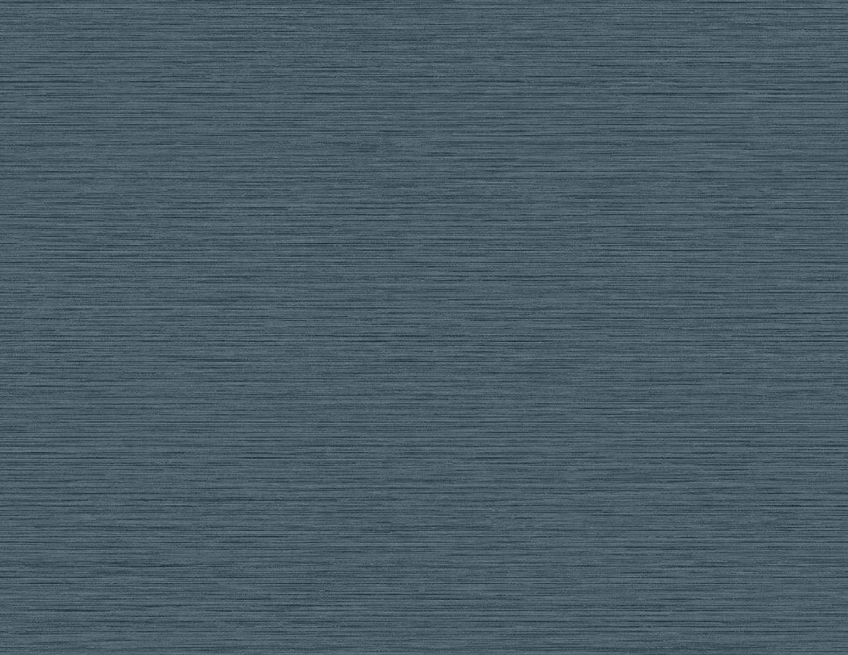 Seabrook Designs Silk wallpaper in Sovereign blue with a fine horizontal striated texture