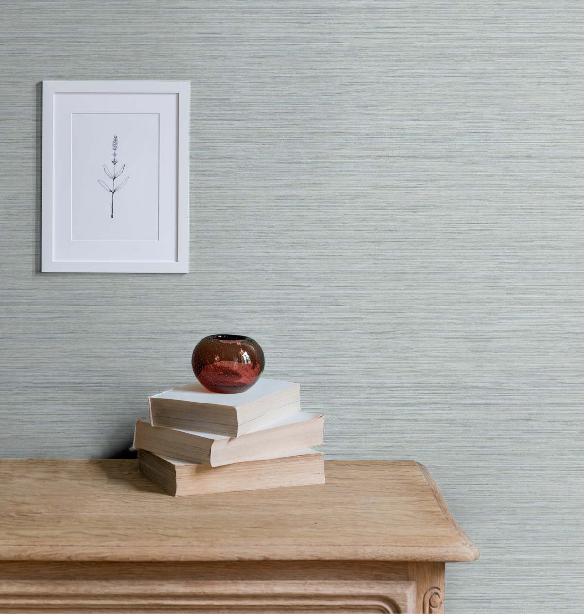 Silk Beryl Blue by Even More Textures Textured Type II Vinyl Wallpaper – Seabrook Designs TS81407