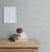 Silk Beryl Blue by Even More Textures Textured Type II Vinyl Wallpaper – Seabrook Designs TS81407
