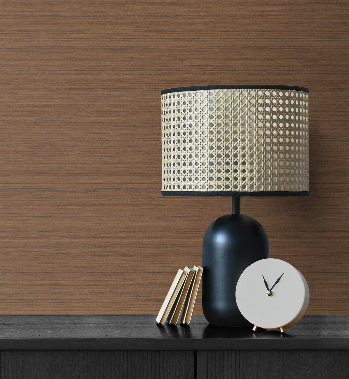 Silk Burnt Orange by Seabrook Designs Matte Textured Vinyl Wallpaper – Seabrook Designs TS81416