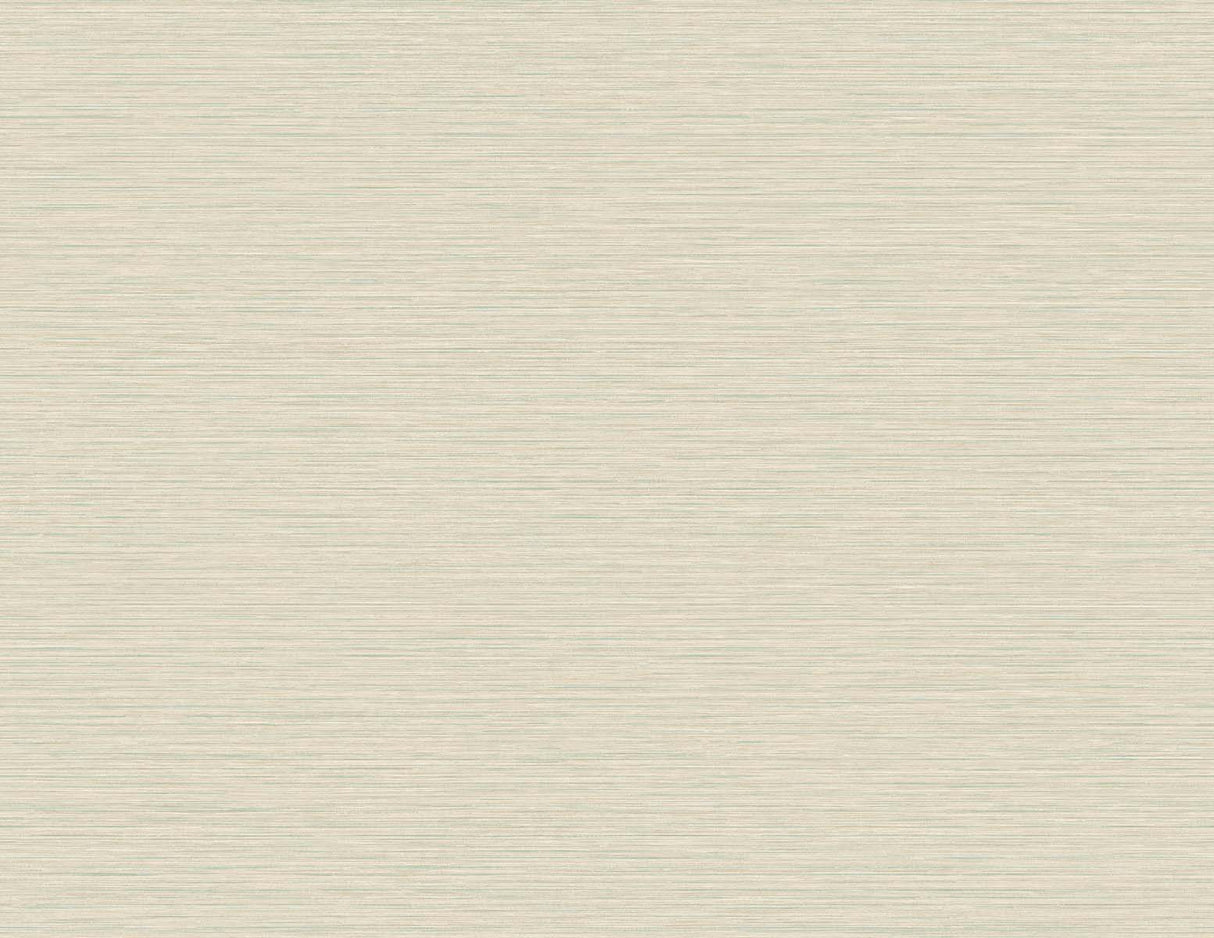 Seabrook Designs Silk in Monarch, a matte beige textured vinyl wallpaper with subtle horizontal striation.