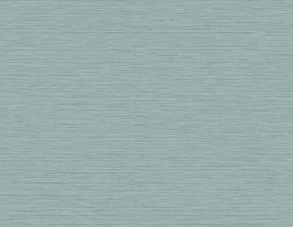 Seabrook Designs Silk wallpaper in Venus teal, matte textured vinyl