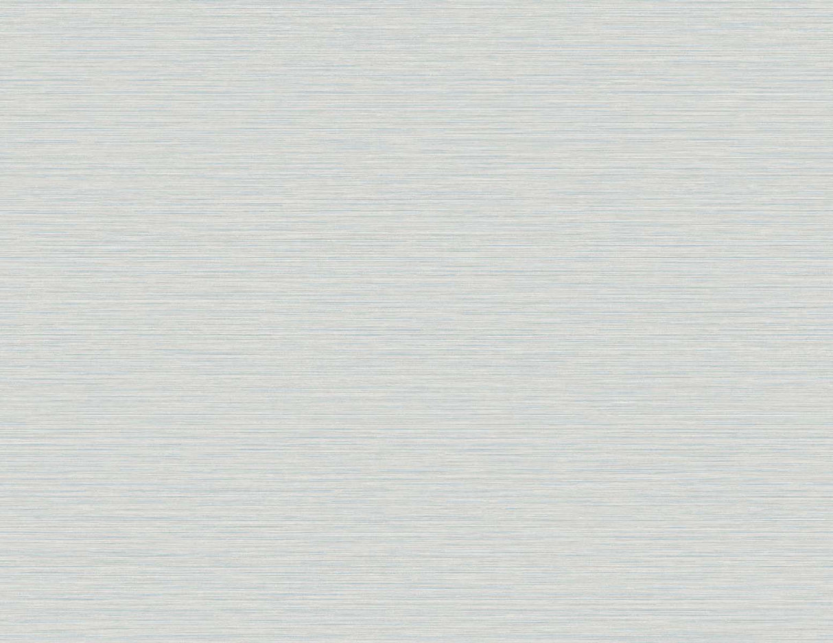 Seabrook Designs Silk wallpaper in Bluff colorway featuring a subtle horizontal striated texture in soft grey tones.