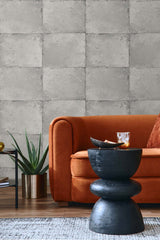 Foundation Grove Grey by Even More Textures Faux Tile Wallpaper – Seabrook Designs TS81508