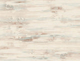 Abstract textured wallpaper in soft neutral tones with subtle rust and seaside blue-green accents, matte finish.