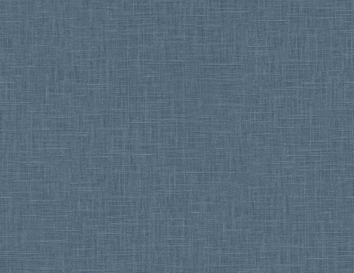 Myrna Linen wallpaper in Marine Blue with a matte linen texture