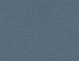 Myrna Linen wallpaper in Marine Blue with a matte linen texture