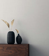 Myrna Linen White Oak by Even More Textures Matte Linen Texture Vinyl Wallpaper – Seabrook Designs TS81923