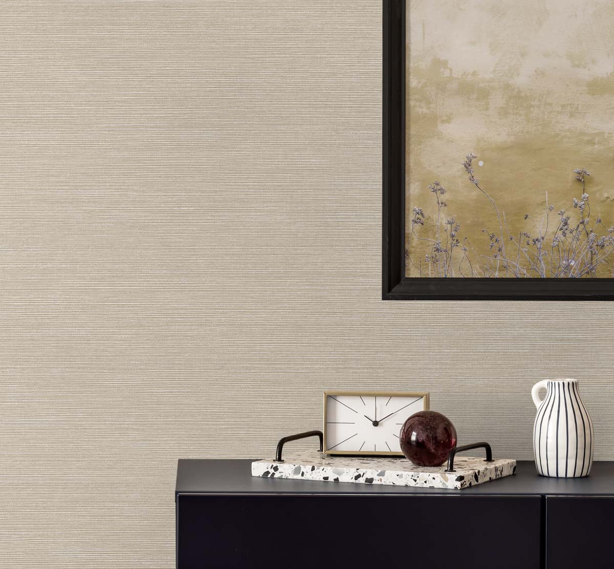 Seawave Sisal Roca by Even More Textures Textured Sisal Vinyl Wallpaper – Seabrook Designs TS82003