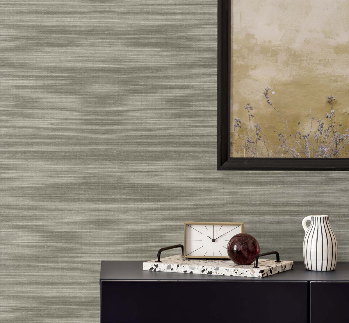 Seawave Sisal Rooibos by Even More Textures Textured Sisal Vinyl Wallpaper – Seabrook Designs TS82005