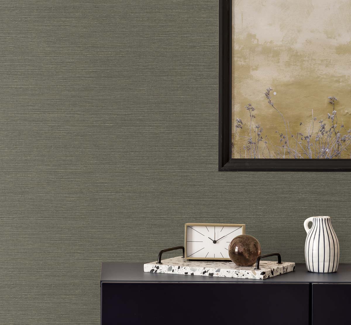 Seawave Sisal Raw Umber by Even More Textures Textured Sisal Vinyl Wallpaper – Seabrook Designs TS82015