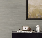 Seawave Sisal Spanner Grey by Even More Textures Textured Sisal Vinyl Wallpaper – Seabrook Designs TS82028