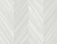 Chevron Wood wallpaper in Aura (off-white), matte chevron wood texture pattern