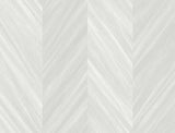 Chevron Wood wallpaper in Aura (off-white), matte chevron wood texture pattern