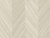 Light beige chevron woodgrain wallpaper with a matte finish