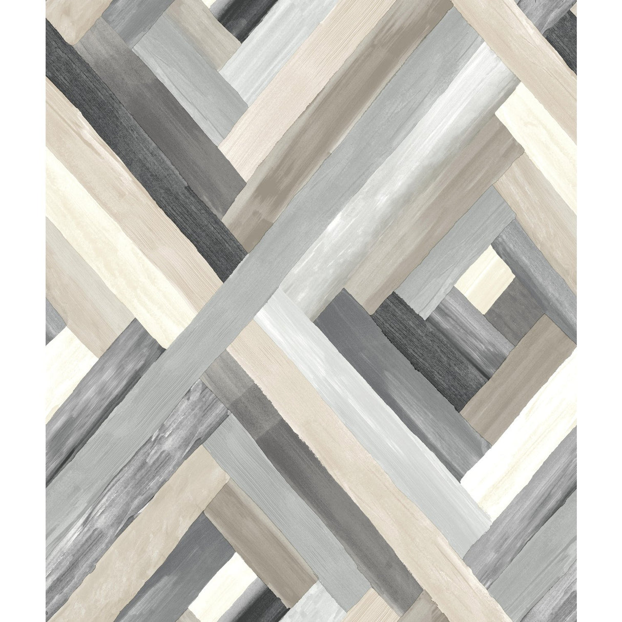 Wynwood Geometric Grey Wallpaper with Interwoven Diamond Pattern - York UC3834