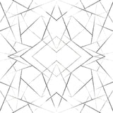 Geo Diamond Black Wallpaper with Modern Geometric Starburst Pattern - York UC3847