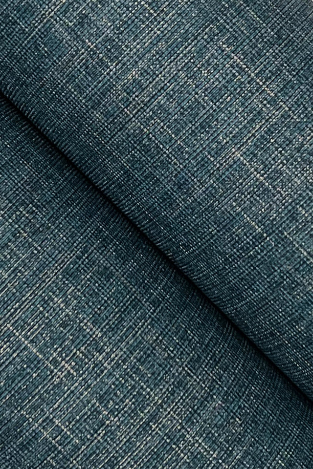 Berwick Indigo Weave Metallic Traditional Wallpaper - York UD2500N