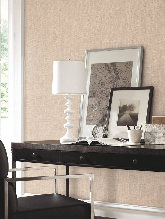 Berwick Beige Weave Metallic Wallpaper - York UD2501N