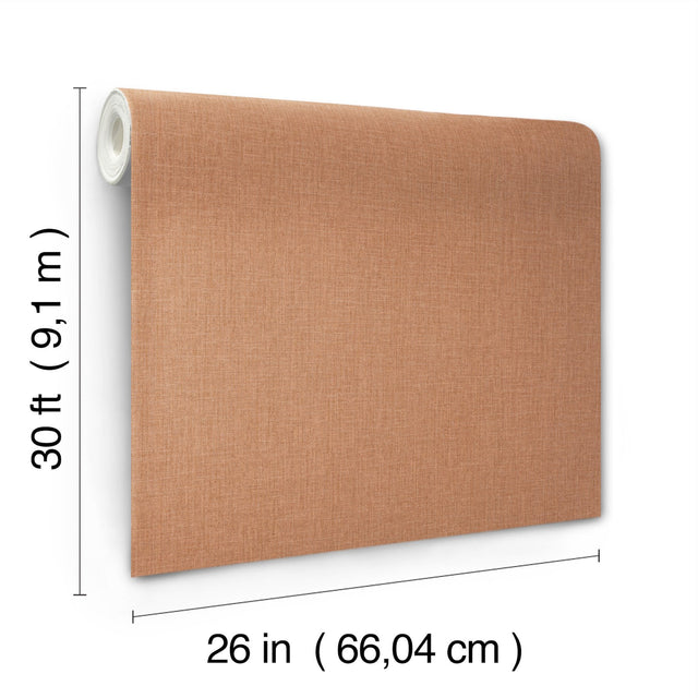 Berwick Chestnut Wallpaper with Weaves Texture, Traditional Style - York UD2502N