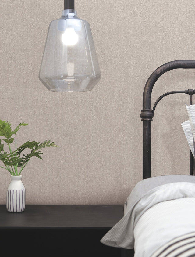 Purl One Pebble Beige Wallpaper with Modern Striped Texture and Pearl Effect - York UD2509N
