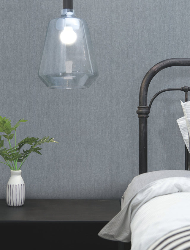 Purl One Denim Wallpaper with Pearlescent Knit Texture - York UD2511N