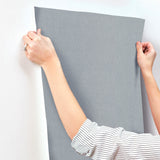 Purl One Denim Wallpaper with Pearlescent Knit Texture - York UD2511N
